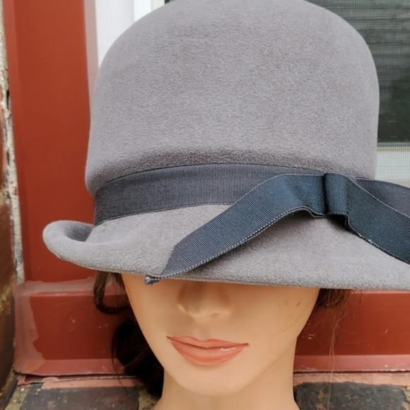 Vintage gray felted‎ hat - Picture 2 of 12